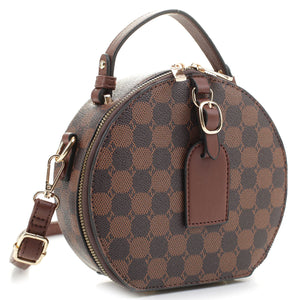 Fashion Monogram Round Crossbody Bag Satchel