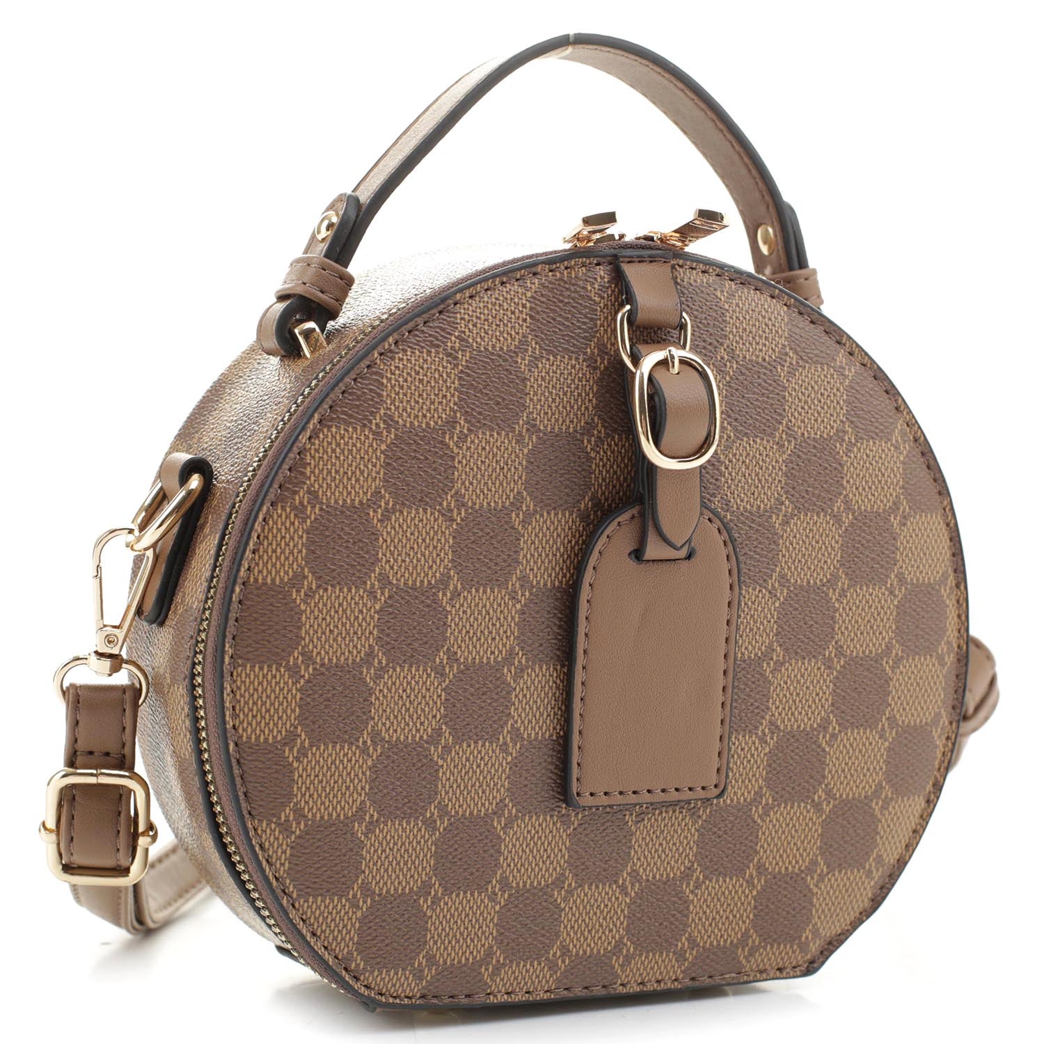 Fashion Monogram Round Crossbody Bag Satchel