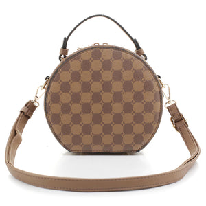 Fashion Monogram Round Crossbody Bag Satchel