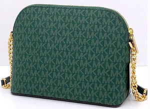 Jet Set Travel Medium Logo Dome Crossbody Bag - Racing Green Multi