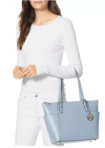 MK Jet Set East/West Saffiano Leather Tote - Pale Blue