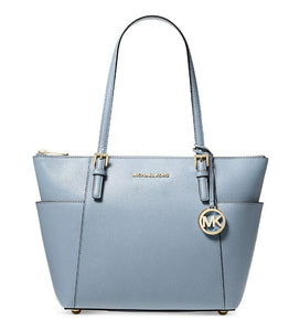 MK Jet Set East/West Saffiano Leather Tote - Pale Blue