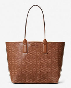 MK Jodie Large Logo Jacquard Tote Bag -Luggage