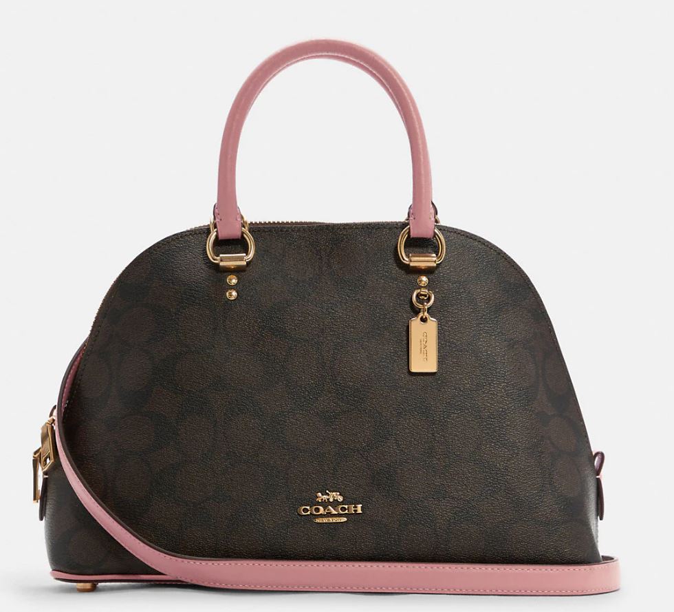 Coach Katy Satchel In Signature Canvas