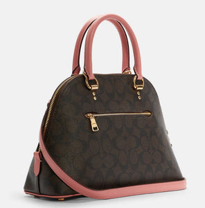 Coach Katy Satchel In Signature Canvas