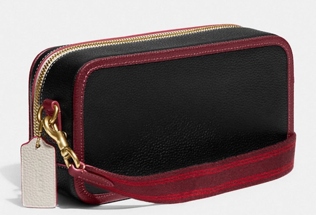 Coach Kia Camera Bag in Colorblock - Brass/Black Multi