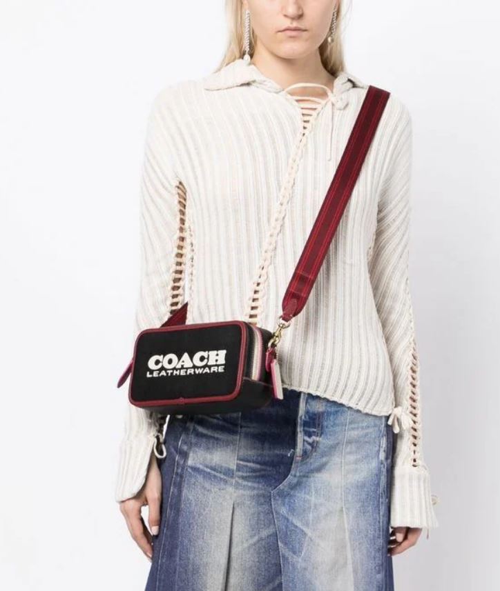 Coach Kia Camera Bag in Colorblock - Brass/Black Multi