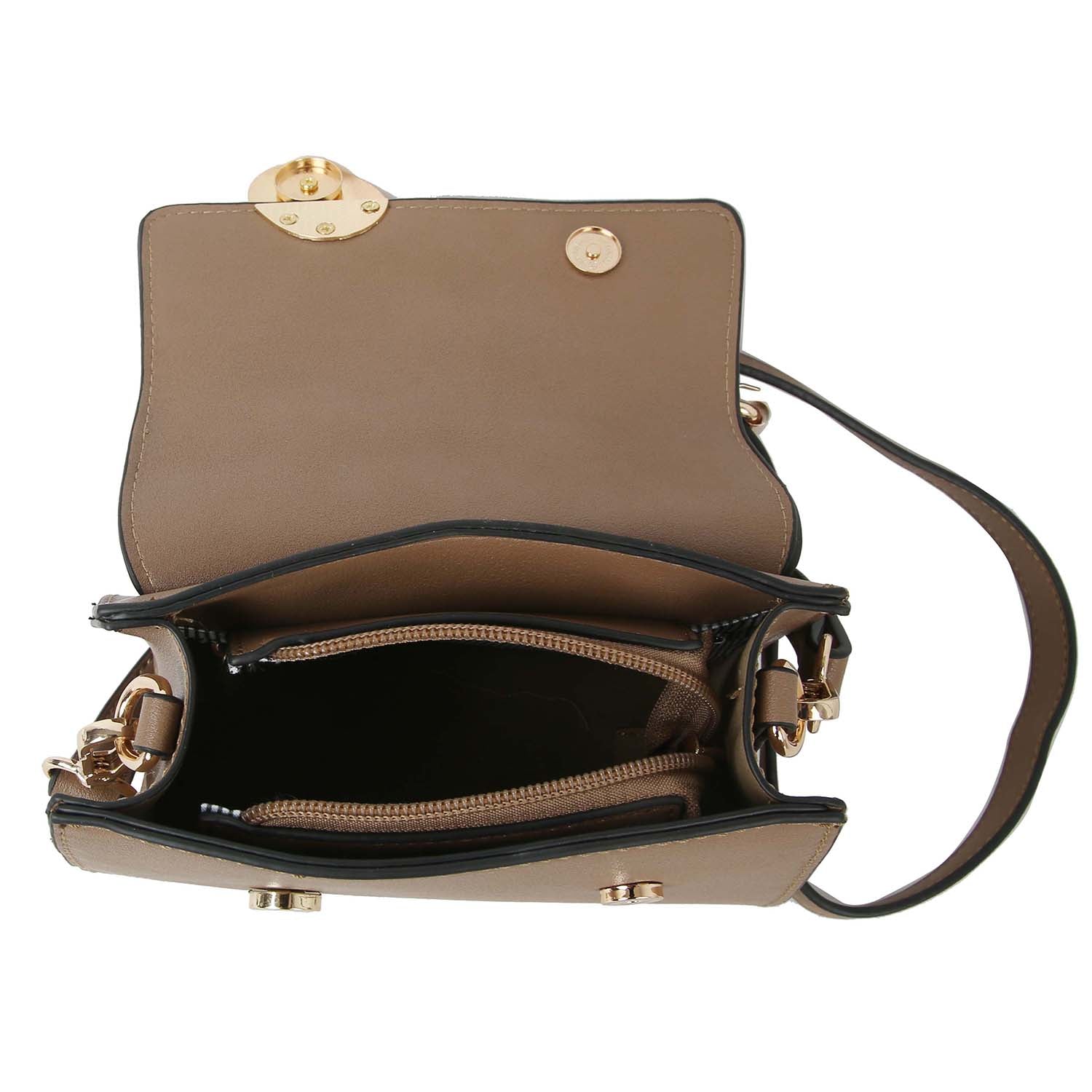 Fashion Knotted Metal Handle Satchel