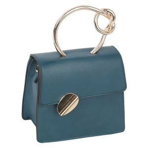 Fashion Knotted Metal Handle Satchel