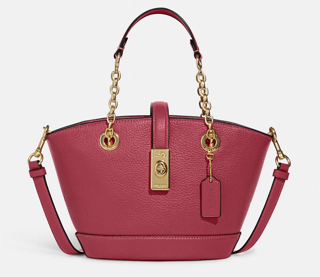 Coach Lane Bucket Bag - Gold/Rouge