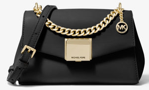 MK Lita Small Leather Crossbody Bag - Black