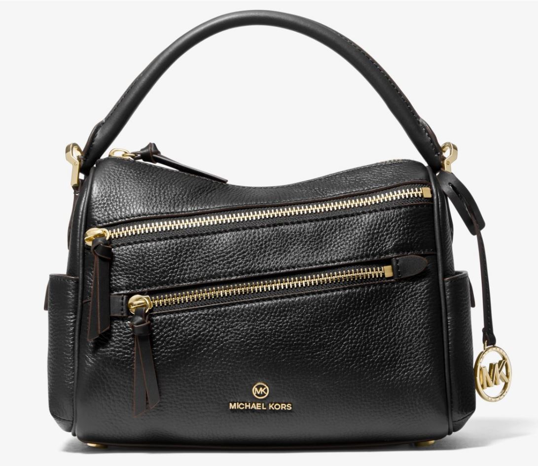 MK Lorimer Small Pebbled Leather Satchel - Black