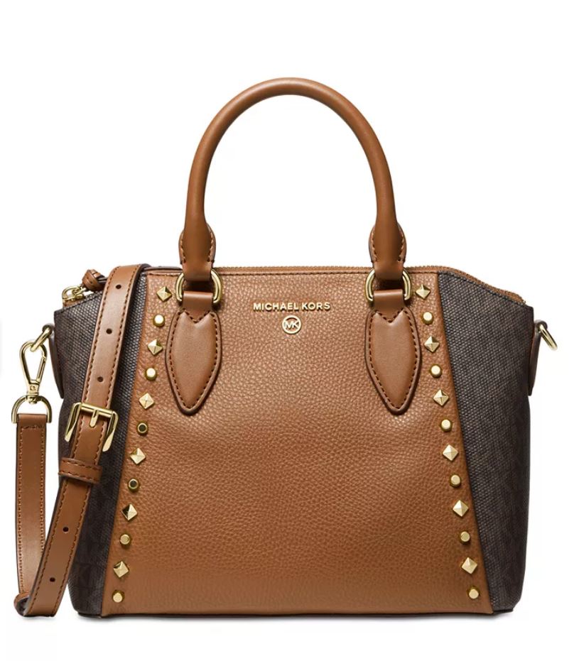 MK Signature Sienna Medium Messenger - BROWN/LUGGAGE