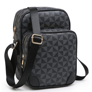 Monogram Multi Compartment Crossbody Bag for Men and Women