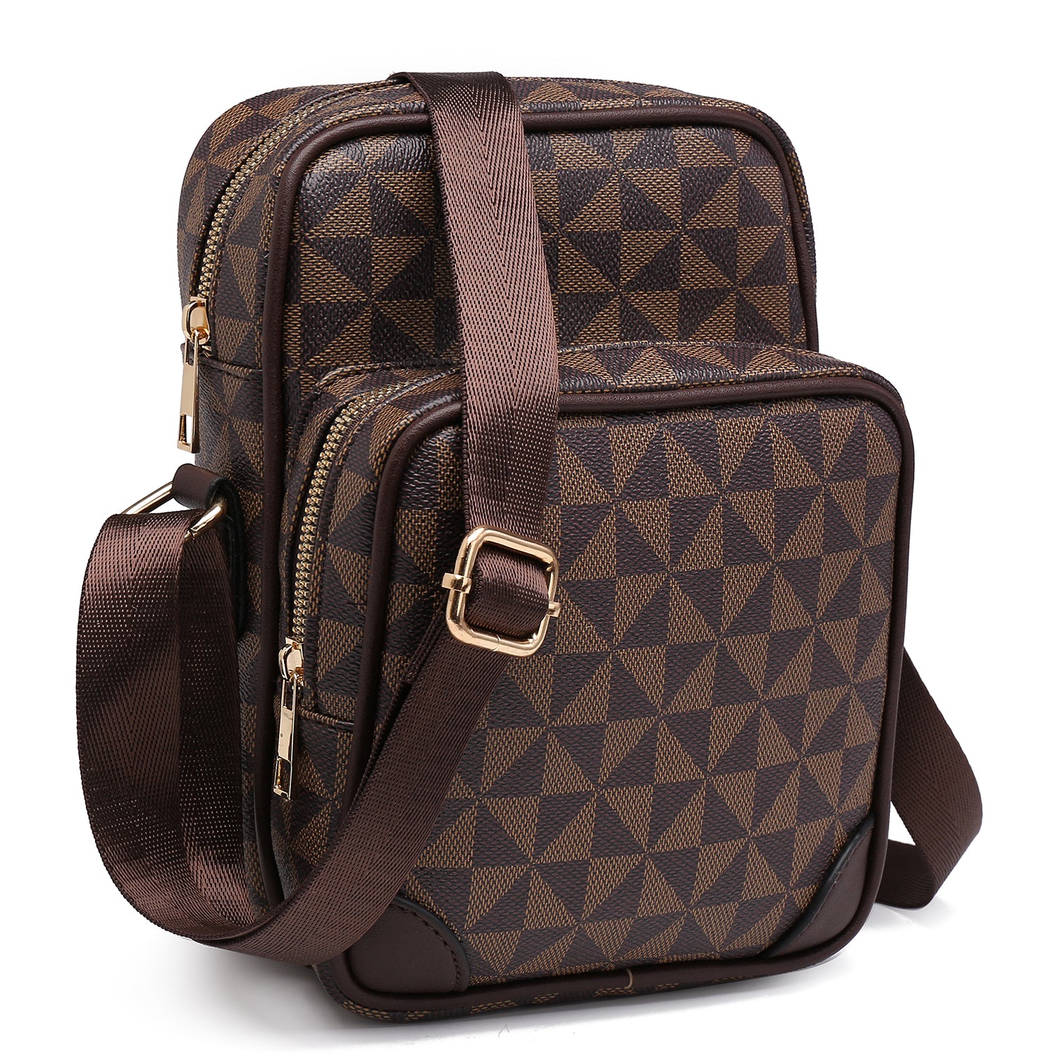 Monogram Multi Compartment Crossbody Bag for Men and Women