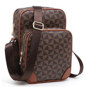 Monogram Multi Compartment Crossbody Bag for Men and Women