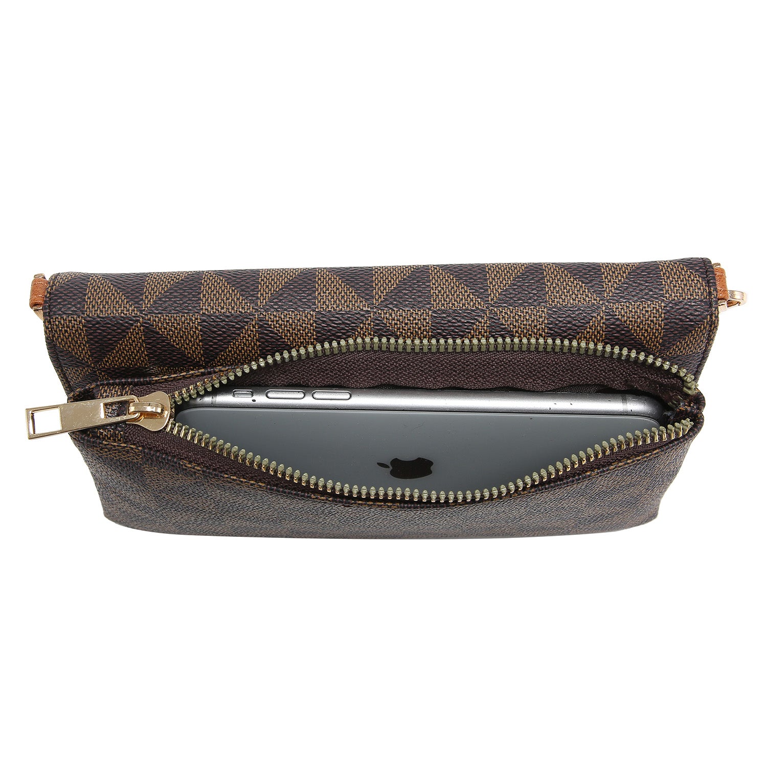 Monogram Bow Tri-fold Crossbody Wallet Wristlet