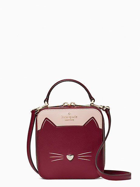 Kate Spade meow cat daisy crossbody purse - Pink Multi