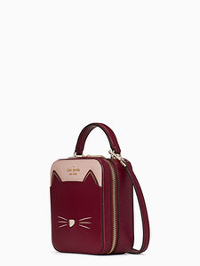 Kate Spade meow cat daisy crossbody purse - Pink Multi