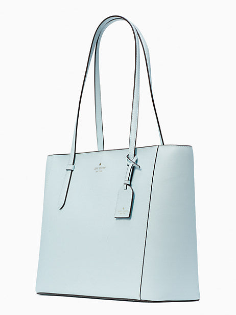 Kate Spade Ella Large Blue Multi Denim Fabric White Logo Shoulder Tote  Handbag - ShopperBoard