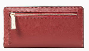 Staci Large Slim Bifold Wallet - Red Currant