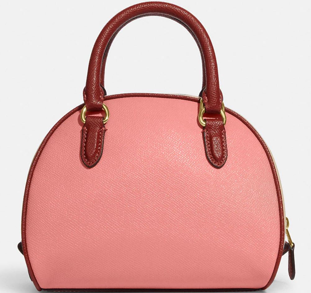 Coach Sydney Satchel In Colorblock - Gold/Candy Pink Multi