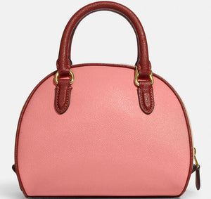 Coach Sydney Satchel In Colorblock - Gold/Candy Pink Multi