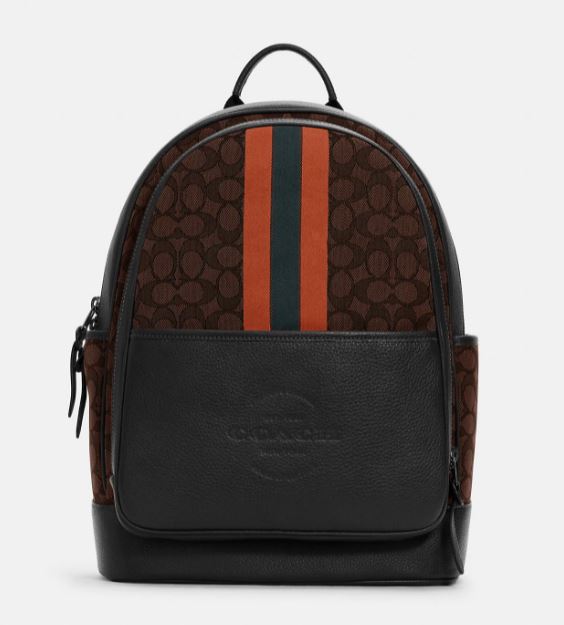 Coach Thompson Backpack In Signature Jacquard With Varsity Stripe