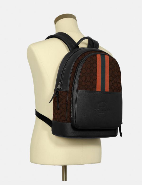 Coach Thompson Backpack In Signature Jacquard With Varsity Stripe