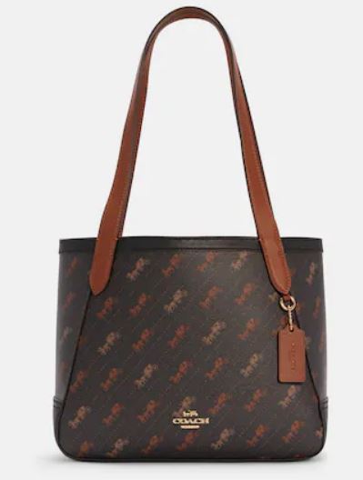 Coach Tote 27 With Horse And Carriage Dot Print