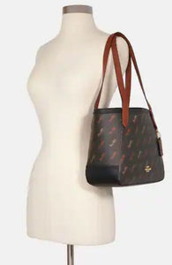 Coach Tote 27 With Horse And Carriage Dot Print