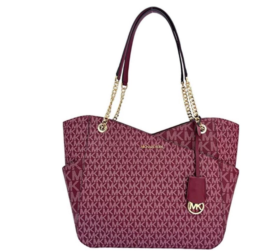 MK Jet Set Travel Large Chain Shoulder Tote (Mulberry Multi)