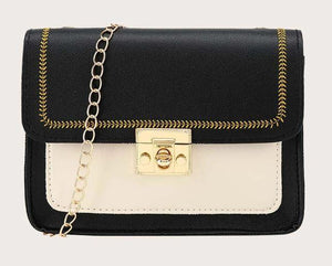 Two Tone Chain Shoulder Bag - GFM US