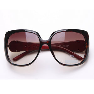 AG Large Square Frame Fashion Sunglasses - Marble Burgundy