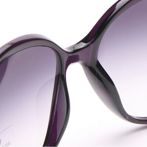 Anais Gvani Round Box Frame Fashion Sunglasses - Purple/Red