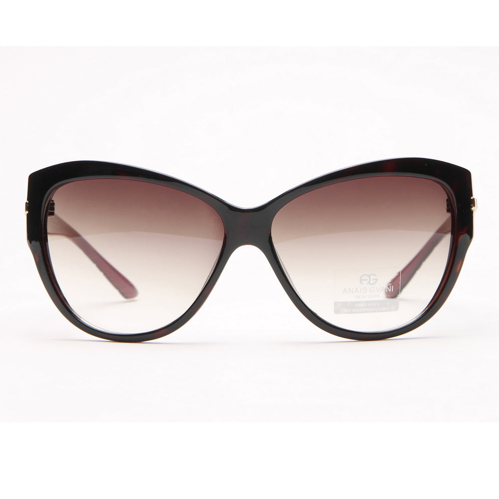 Feminine Fashion Sunglasses w/ Quilt-like Texture Design on Side - Burgundy/Red