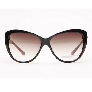 Feminine Fashion Sunglasses w/ Quilt-like Texture Design on Side - Burgundy/Red