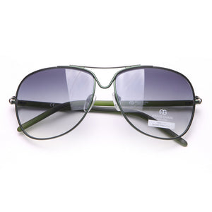 AG Classic Unisex Aviator Sunglasses - Dark Green/Lime Green