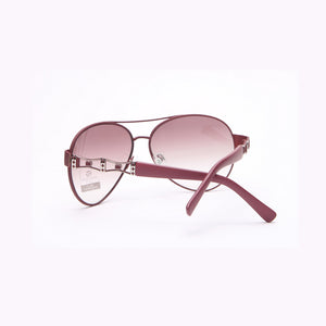 AG Women's Fashion Aviators w/ Side Punch Out Design - Plum/Purple