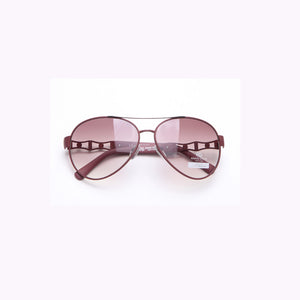 AG Women's Fashion Aviators w/ Side Punch Out Design - Plum/Purple