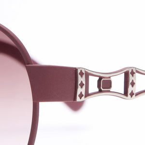 AG Women's Fashion Aviators w/ Side Punch Out Design - Plum/Purple