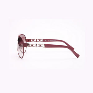 AG Women's Fashion Aviators w/ Side Punch Out Design - Plum/Purple