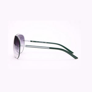 AG Women's Classic Chic Rimless Sunglasses w/ Metallic Line Accent - Green