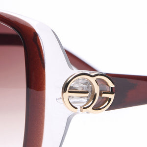 AG Women's Classic Square Frame Sunglasses w/ Sophisticated Logo Accent - Burgundy