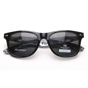 AG Classic Wayfarer Frame Sunglasses - Black/Dark Grey