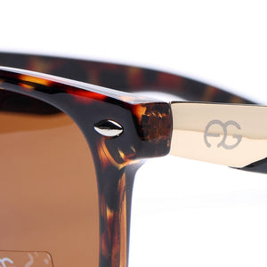 AG Classic Wayfarer Frame Sunglasses - Brown Marble