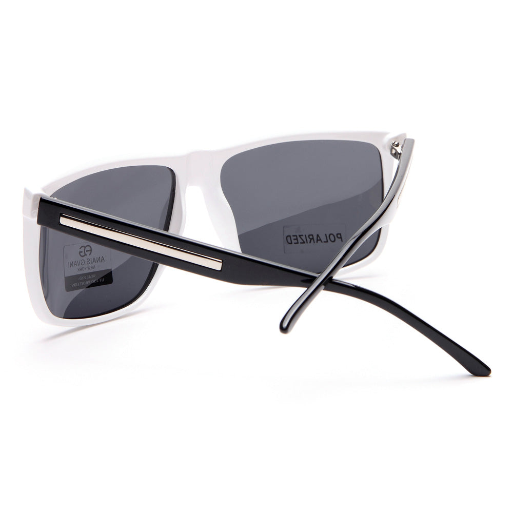 AG Classic Box Frame Unisex Sunglasses - White/Black