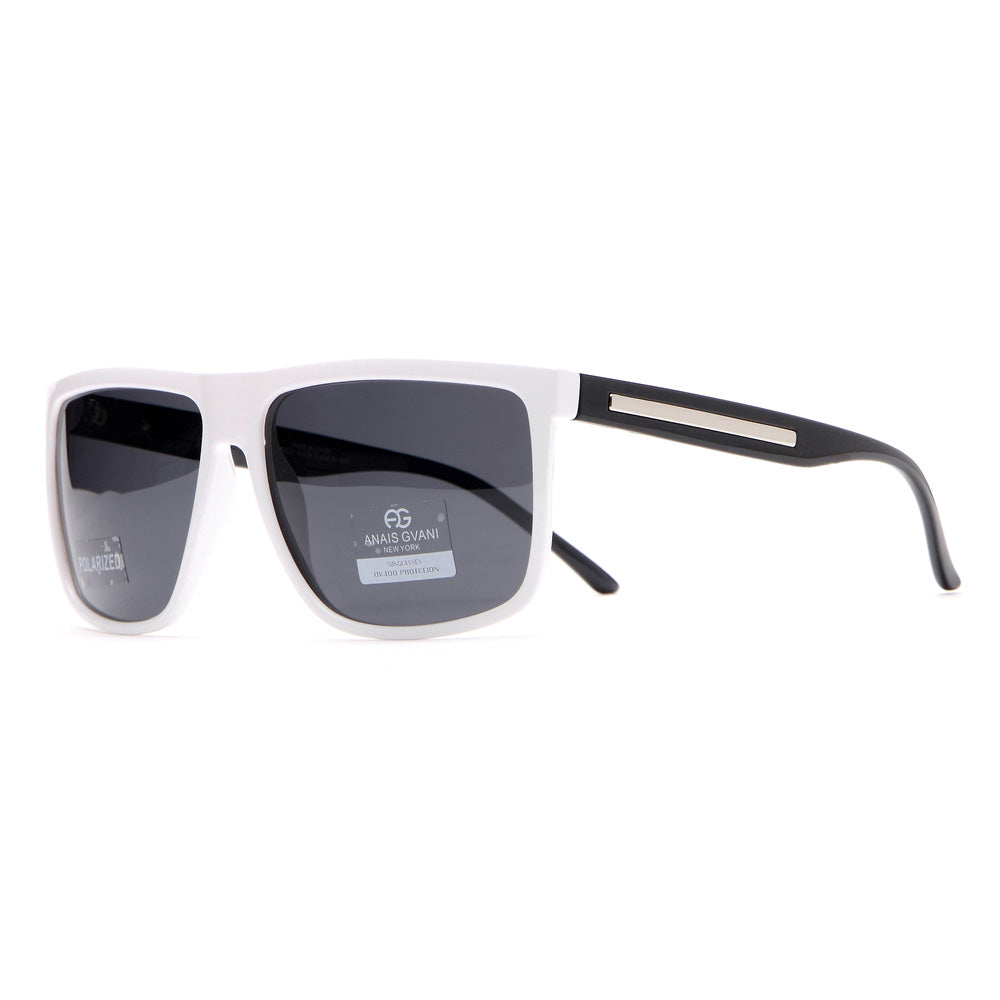 AG Classic Box Frame Unisex Sunglasses - White/Black