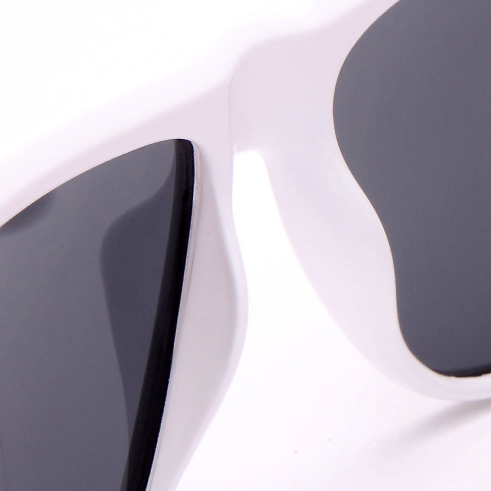 AG Classic Box Frame Unisex Sunglasses - White/Black