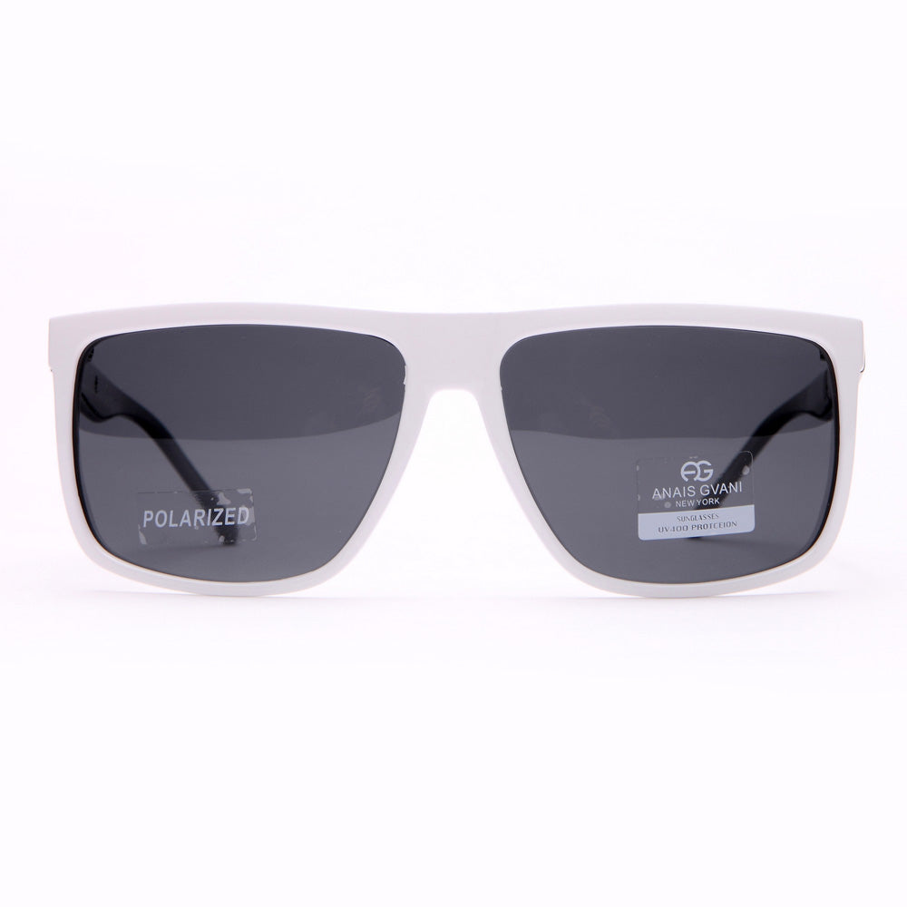 AG Classic Box Frame Unisex Sunglasses - White/Black